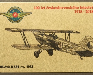 06 Avia B-534 kovová magnetka