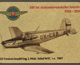 23 Továrna Ing. Mráz Sokol M1C kovová magnetka