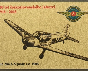 32 Zlín Z-22 Junák kovová magnetka