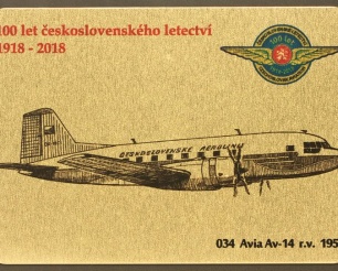 34 Avia Av-14 kovová magnetka