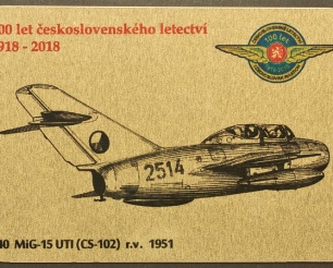 40 MiG-15 UTI (CS-102) kovová magnetka
