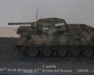 T34/76 130th Tank Brigade 21st Armoured Corps (USSR) 1942