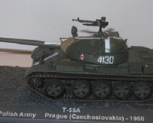 T-55A - Polská armáda Praha 1968