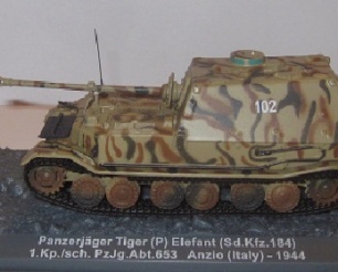 Panzerjäger Tiger (P) Elefant (Sd.Kfz. 184) 1. Kp.Isch.Pzjg. Abt.653 Anzio (Italy) 1944